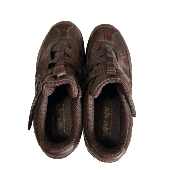 Skechers Shape Up Womens Brown Hydro Leather  Z Strap Toning Sneaker 6.5 - Picture 6 of 12